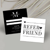 シンプルFriend Black & White Minimalist参照 紹介カード