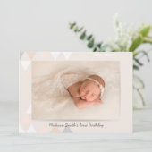 シンプルGeometric Photo Birthday Party招待 招待状 (スタンド正面)