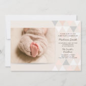 シンプルGeometric Photo Birthday Party招待 招待状 (裏面)