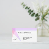 シンプルGeometric Purple Business Card 名刺 (スタンド正面)
