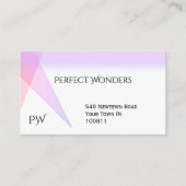 シンプルGeometric Purple Business Card 名刺 (正面)