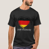 シンプルGERMANYファモダンンGERMAN国旗のチーム名 Tシャツ (正面)
