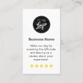 シンプルGoogleレビュー要求 – 名刺 (裏面)