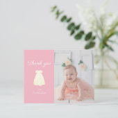 シンプルGown Baptism Photo Thank Youポストカード ポストカード (スタンド正面)