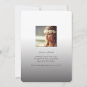 シンプルGRADオーバーレイ写真卒業招待状 案内状 (裏面)