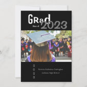 シンプルGRAD Photo Name Year Gradation 案内状 (正面)