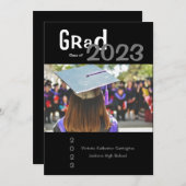 シンプルGRAD Photo Name Year Gradation 案内状 (正面/裏面)