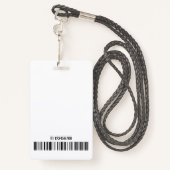 シンプルGray GreyロゴバーコードID写真部門 バッジ (裏面ランヤード)