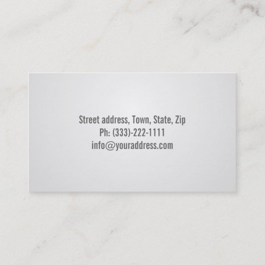 シンプルGray Minimalist Trailer名刺 名刺 (裏面)