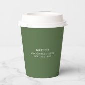 シンプルGreenミニマル Businessのロカスタムゴ 紙コップ (裏面)