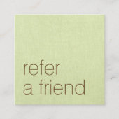 シンプルGreen Linenのお客様紹介 紹介カード (正面)