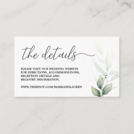 シンプルGreeneryの結婚Webサイト情報 エンクロージャーカード