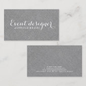 シンプルGrey Linenテクスチャルック 名刺 (正面/裏面)