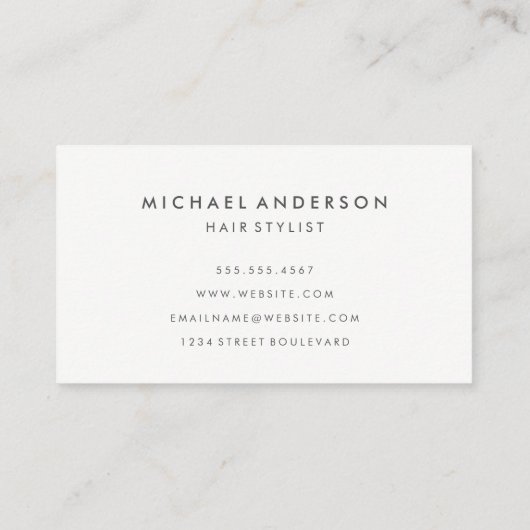 シンプルGrey Serifフォント 名刺 (裏面)