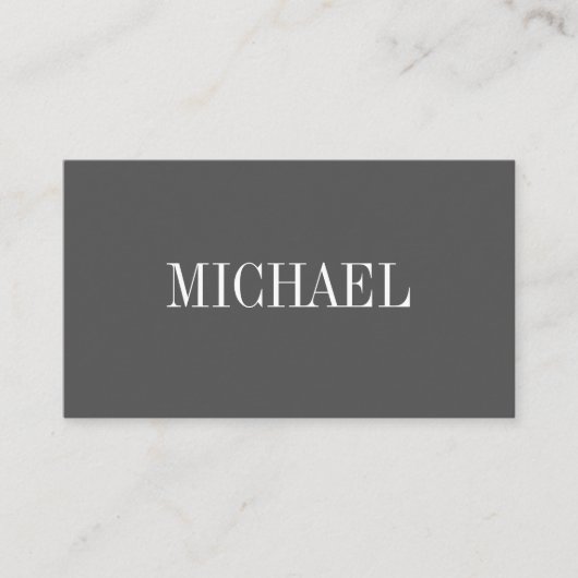 シンプルGrey Serifフォント 名刺 (正面)
