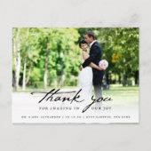 シンプルHandwrite Script Classy's 結婚 Thank You ポストカード (正面)