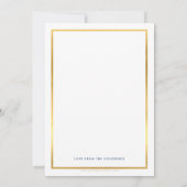 シンプルHANUKKAHスクア祝プ写真金ゴールド海軍 招待状 (裏面)