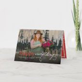 シンプルHappy Everythingフォトビモダンジネス シーズンカード (正面)