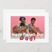 シンプルHappy Father's day、パパ1枚の写真 シーズンカード (正面/裏面)