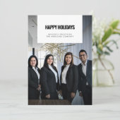 シンプルHappy Holidaysビジネス企業の写真 シーズンカード (スタンド正面)