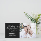 シンプルHAPPY HOLIDAYS 2014ホリデーフォトカード シーズンカード (スタンド正面)