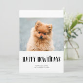 シンプルHappy Howlidays Dog Photo シーズンカード (スタンド正面)