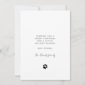 シンプルHappy Howlidays Dog Photo シーズンカード (裏面)