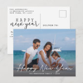 シンプルHappy New Yearの写真 ポストカード (正面/裏面)
