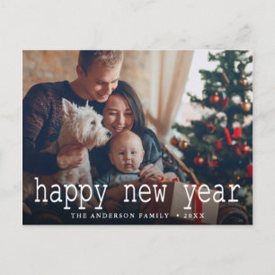 シンプルHappy New Yearの写真 ポストカード