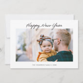 シンプルHappy New Yearフォトカード シーズンカード (正面)