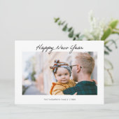 シンプルHappy New Yearフォトカード シーズンカード (スタンド正面)