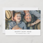 シンプルHappy New Yearフォトカード シーズンカード (正面)