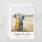 シンプルHappy New Yearフォトカード シーズンカード (正面)