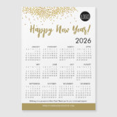 シンプルHappy New Year 2025カレンダーあなたのロゴ (正面)