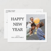 シンプルHappy New Year Photo ポストカード (正面/裏面)