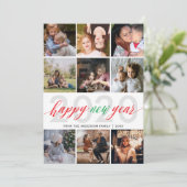 シンプルHappy New Year Photo Collage シーズンカード (スタンド正面)