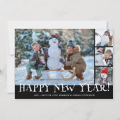 シンプルHappy New Year Photo Collage 2024カレンダー シーズンカード (正面)