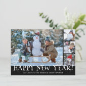 シンプルHappy New Year Photo Collage 2024カレンダー シーズンカード (スタンド正面)