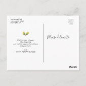 シンプルHappy Thanxsgiving写真グリーティングカード ポストカード (裏面)