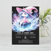 シンプルHappy Wizard誕生日 招待状 (スタンド正面)