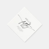 シンプルHello Fifty 50th Birthday Party スタンダードカクテルナプキン (角)