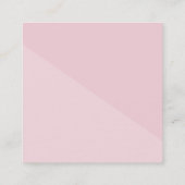 シンプルHELLO SCRIPT手描きタイプ幾何学的ピンク スクエア名刺 (裏面)