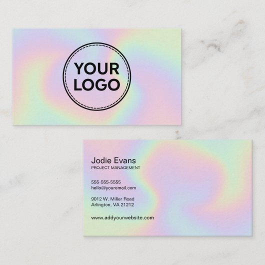 シンプルHolographic カスタム Logo任意のサービス/製品 名刺 (正面/裏面)