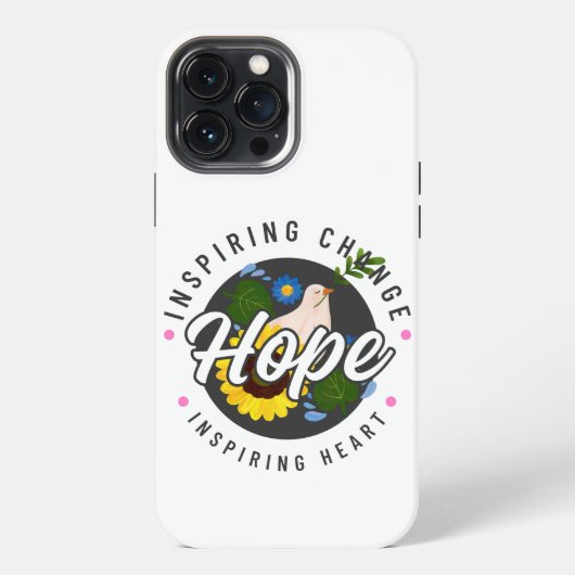 シンプルHopeのインスパイアiPhone 13 Pro最大ケース iPhoneケース (裏面)