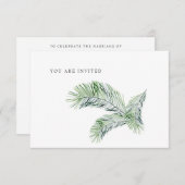 シンプルHotropicalの招待されサ結婚イト 招待状 (正面/裏面)