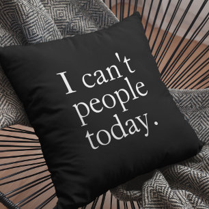 シンプルIおもしろい Can't People Today引用文 クッション