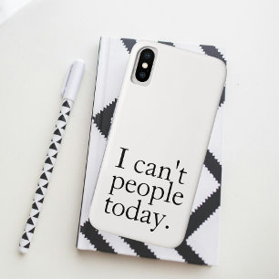 シンプルIおもしろい Can't People Today引用文 iPhone X ケース