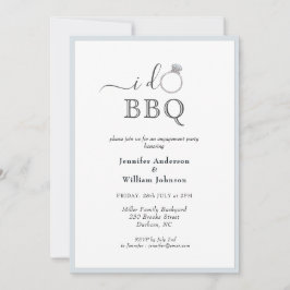 シンプルI DO BBQ リング 結婚指輪 婚約パーティー 案内状