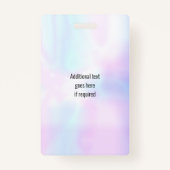 シンプルID Iridescentロゴのセキュリティ バッジ (裏面)