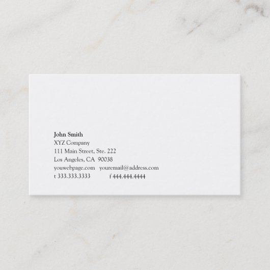 シンプルII 名刺 (正面)